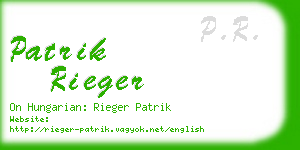 patrik rieger business card